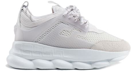 sneakers versace chain|Versace white chain reaction sneakers.